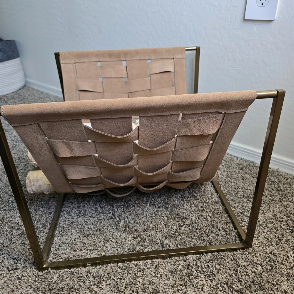 Pottery Barn Tan Log Holder